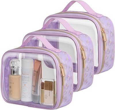 8. Packism Transparent Toiletry Travel Bag Set 